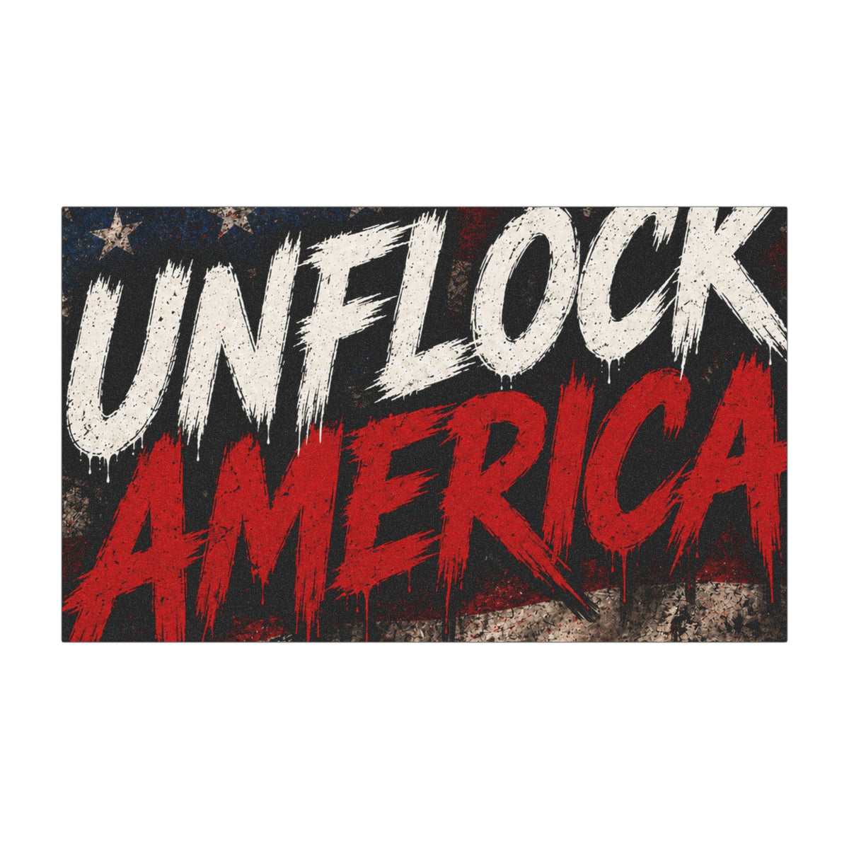 Unflock America Car Magnet — Distressed American Flag Patriotic Sticker for Vehicles