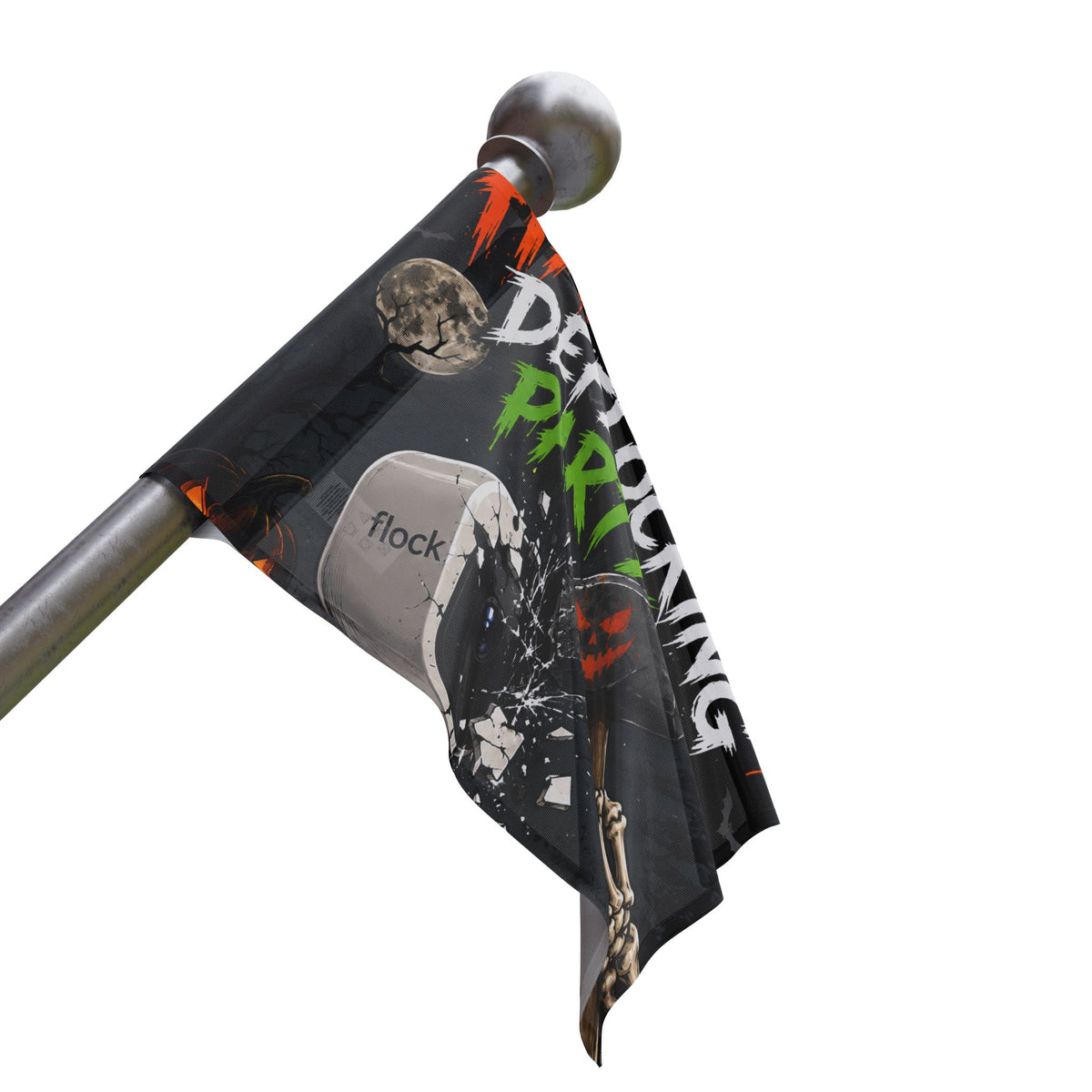 Deflocking Party Flag – Halloween Flock Removal Decor