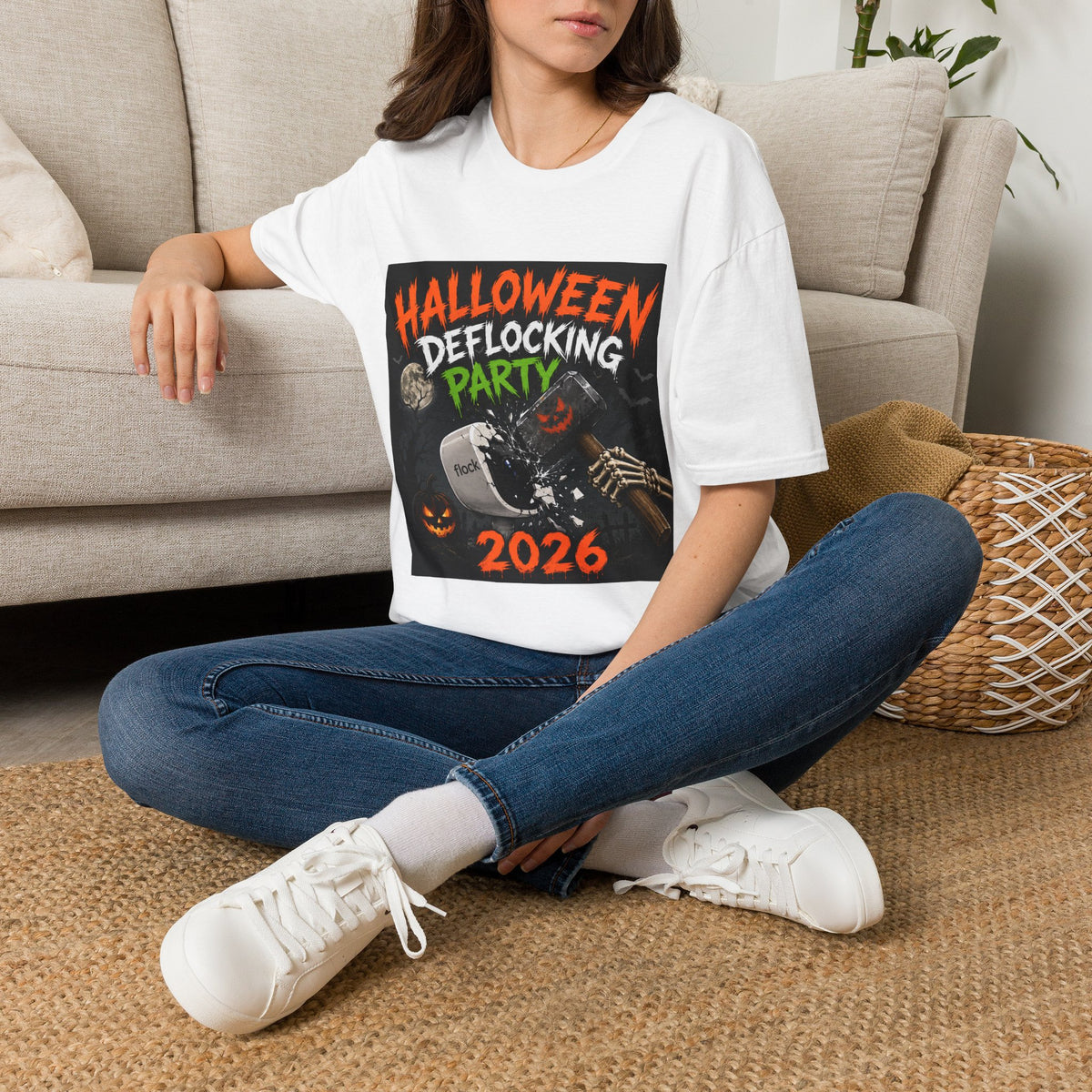 Halloween Deflocking Party 2026 T-Shirt