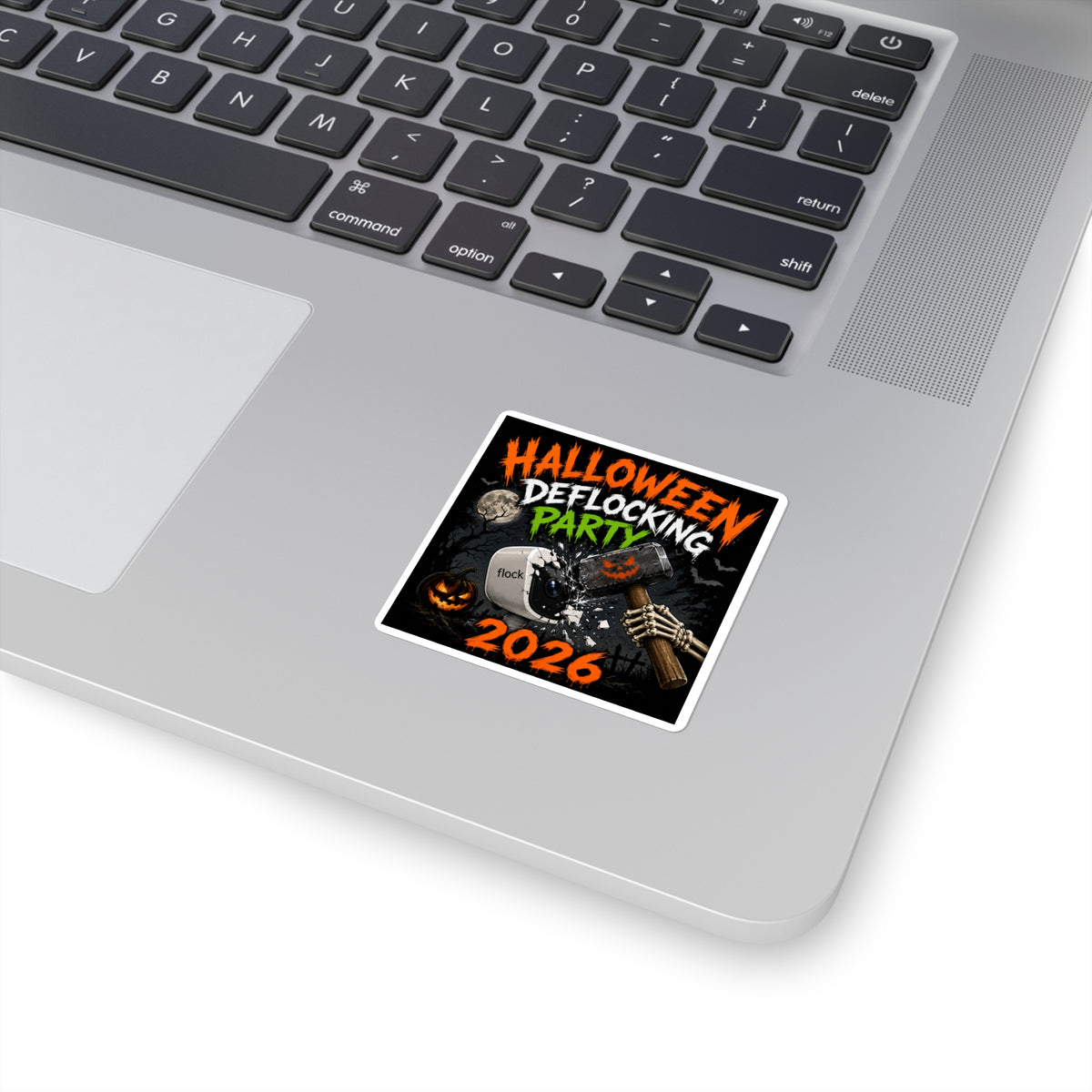 Halloween Deflocking Party 2026 Sticker