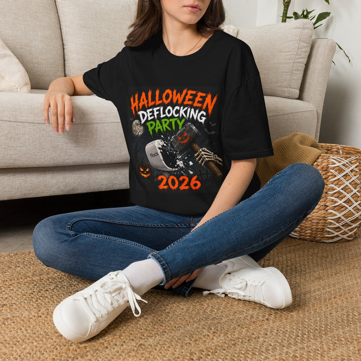 Halloween Deflocking Party 2026 T-Shirt