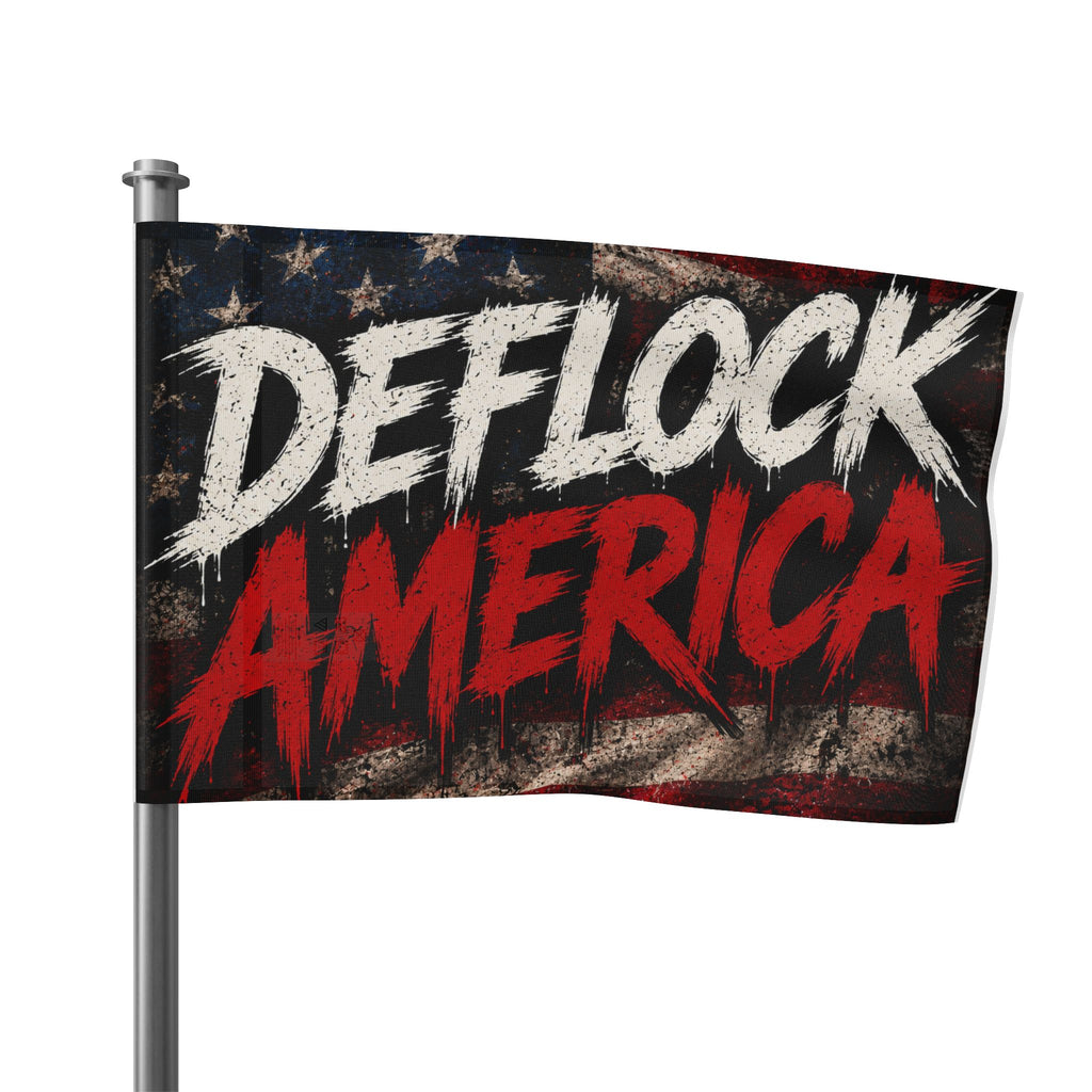 Deflock America Flag — Distressed Patriotic Decorative Flag
