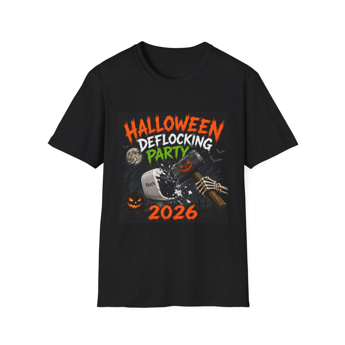 Halloween Deflocking Party 2026 T-Shirt