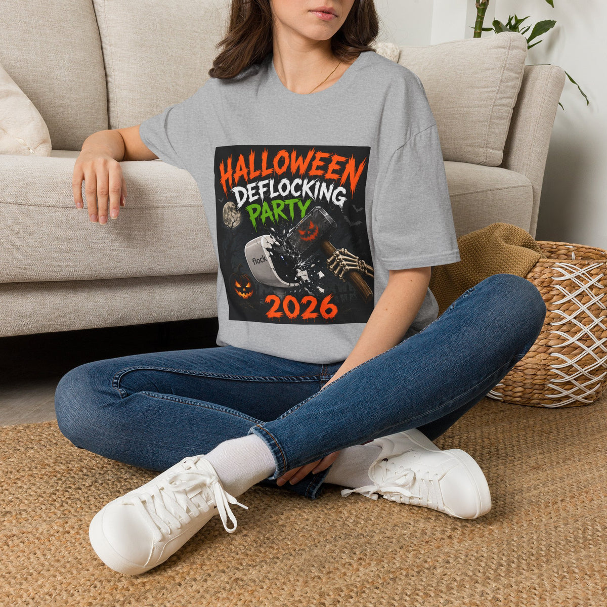 Halloween Deflocking Party 2026 T-Shirt