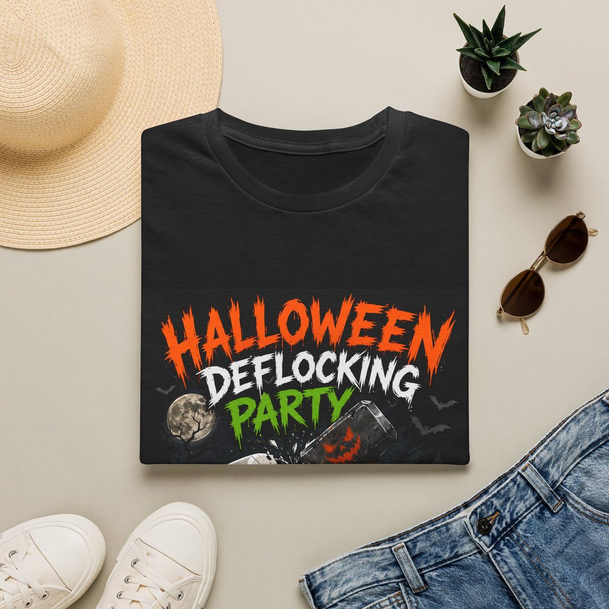 Halloween Deflocking Party 2026 T-Shirt
